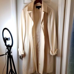 Kristen Blake Cream Wool Coat Size 16